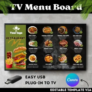 Digital Restaurant TV Menu Board