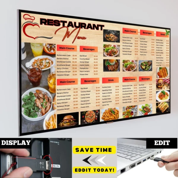 Editable Canva Template for Menus – Customizable Restaurant and Café Design