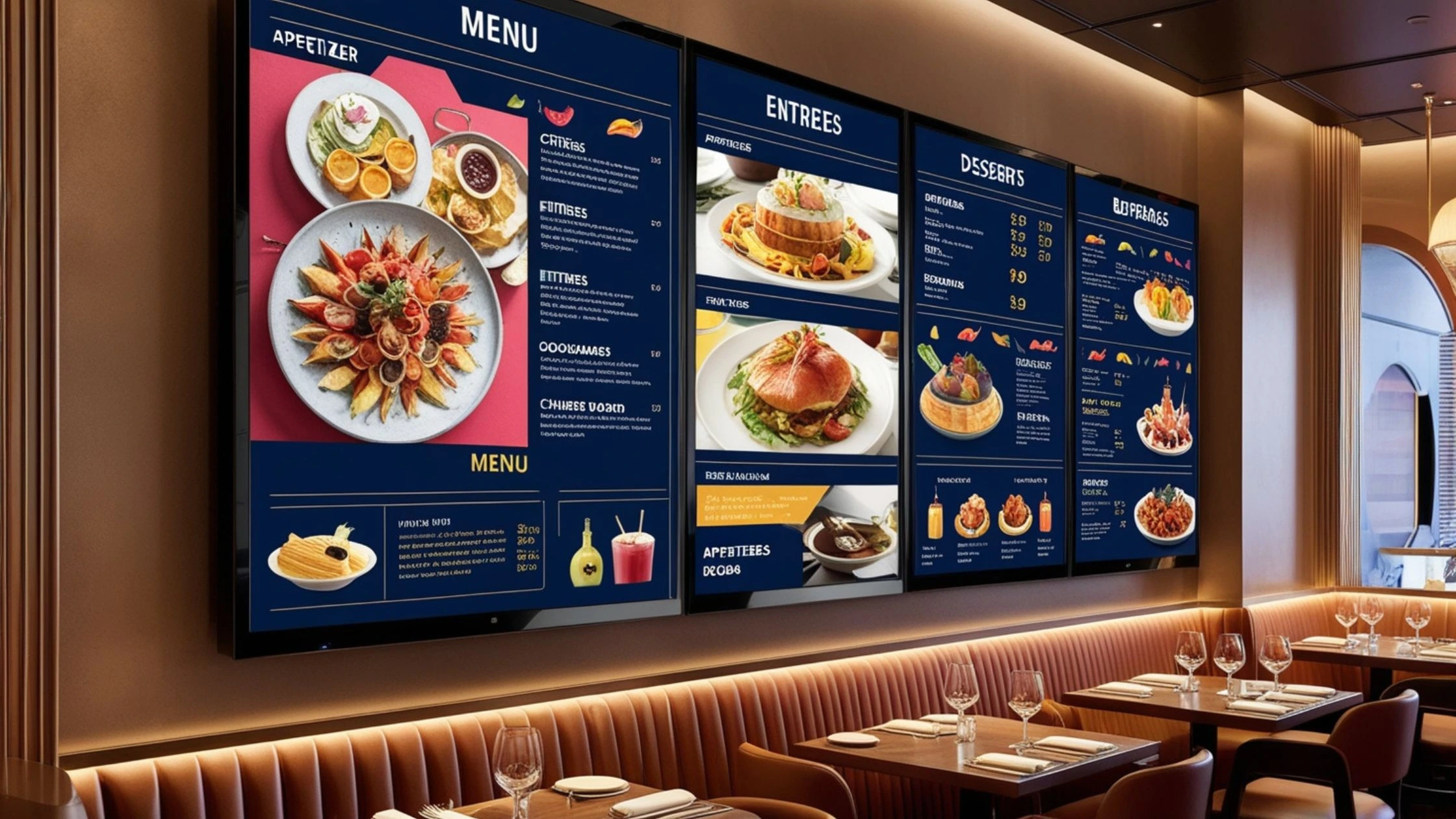 TV Menu Boards with Digital Signage