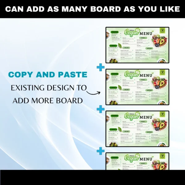 Vegan Menu - Advanced Animated Digital TV Menu Board Template