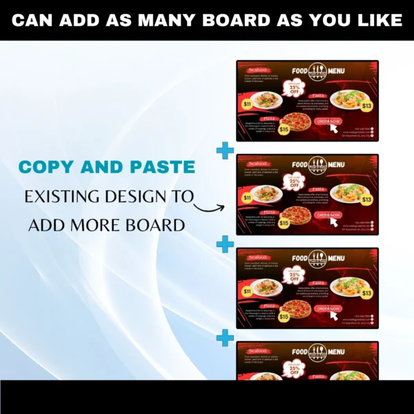 Animated Digital Menu Board - Modern Restaurant TV Menu Display Template