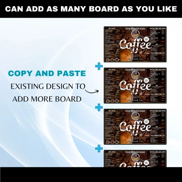 Coffee Menu Board – Easy DIY Digital Menu Template