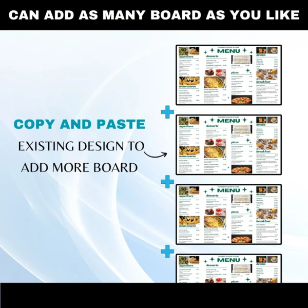 TV Menu Board for Restaurant, Restaurant Menu Display Screen