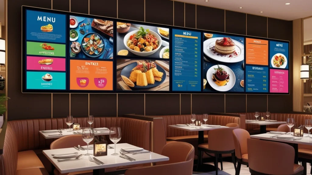 TV Menu Boards with Digital Signage