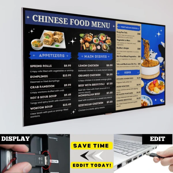 Chinese Food Menu Canva Template