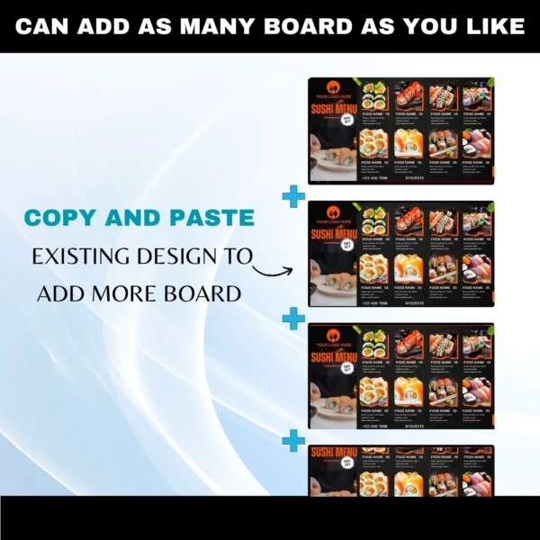 Sushi Menu Board Template