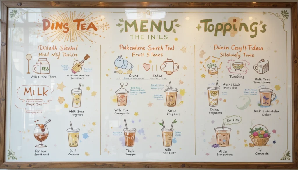 Ding Tea Menu