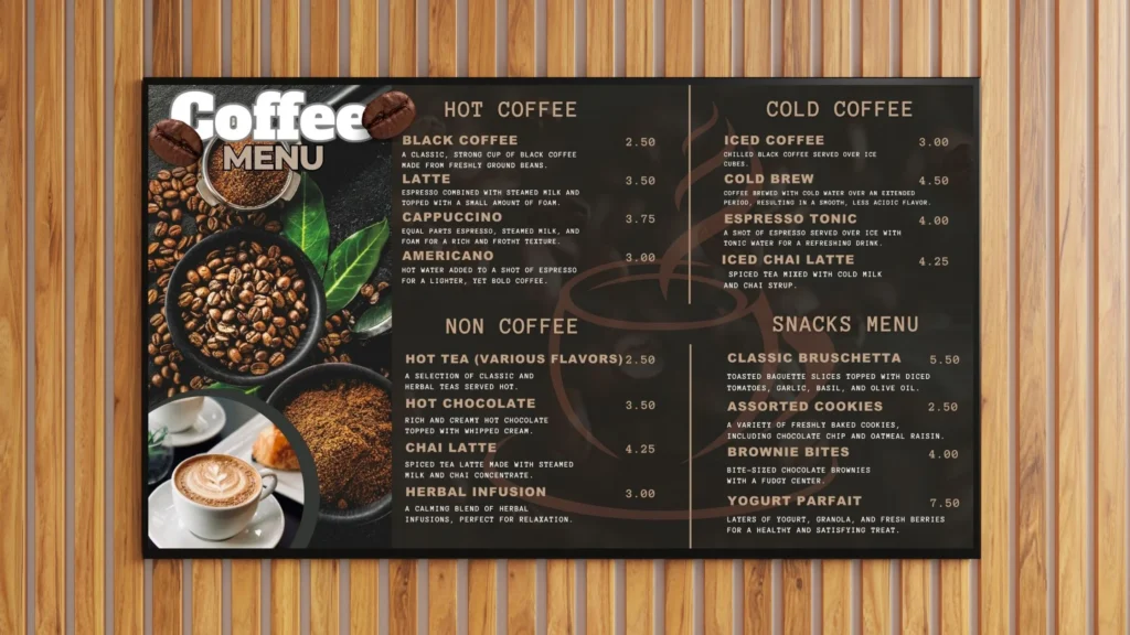 menu board design