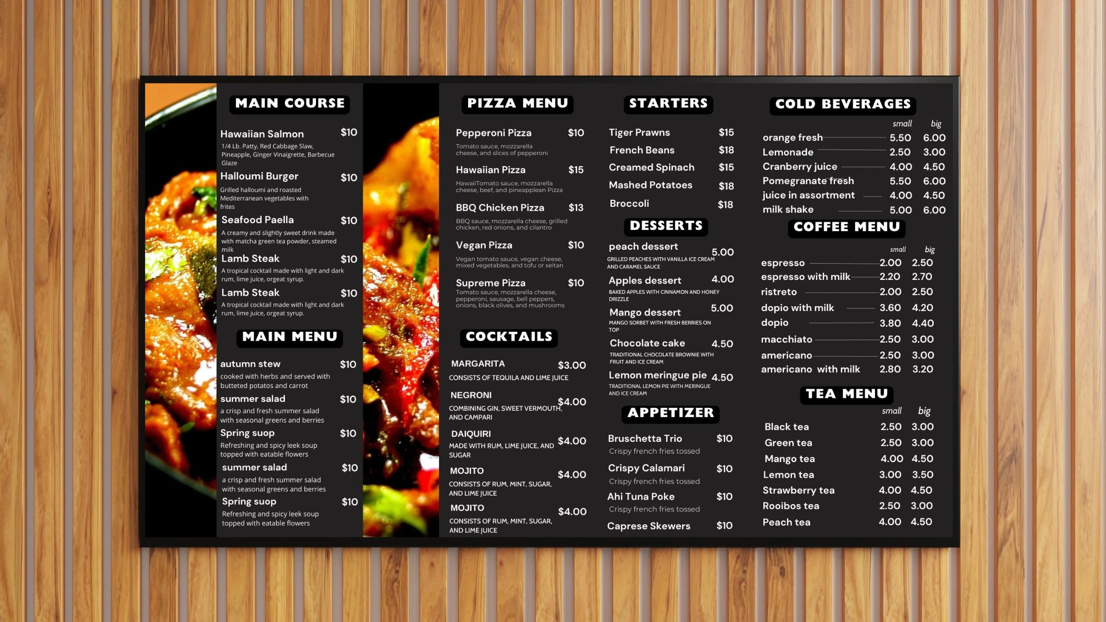 menu board design