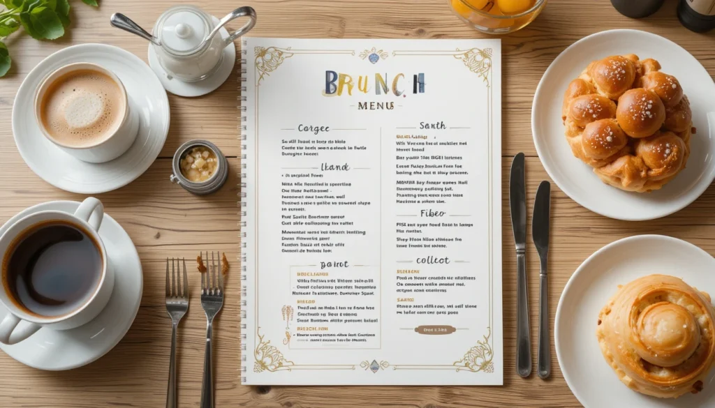 brunch menu template